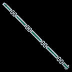 Art Deco Style Emerald Diamond Bracelet 2.45ct Of Emerald