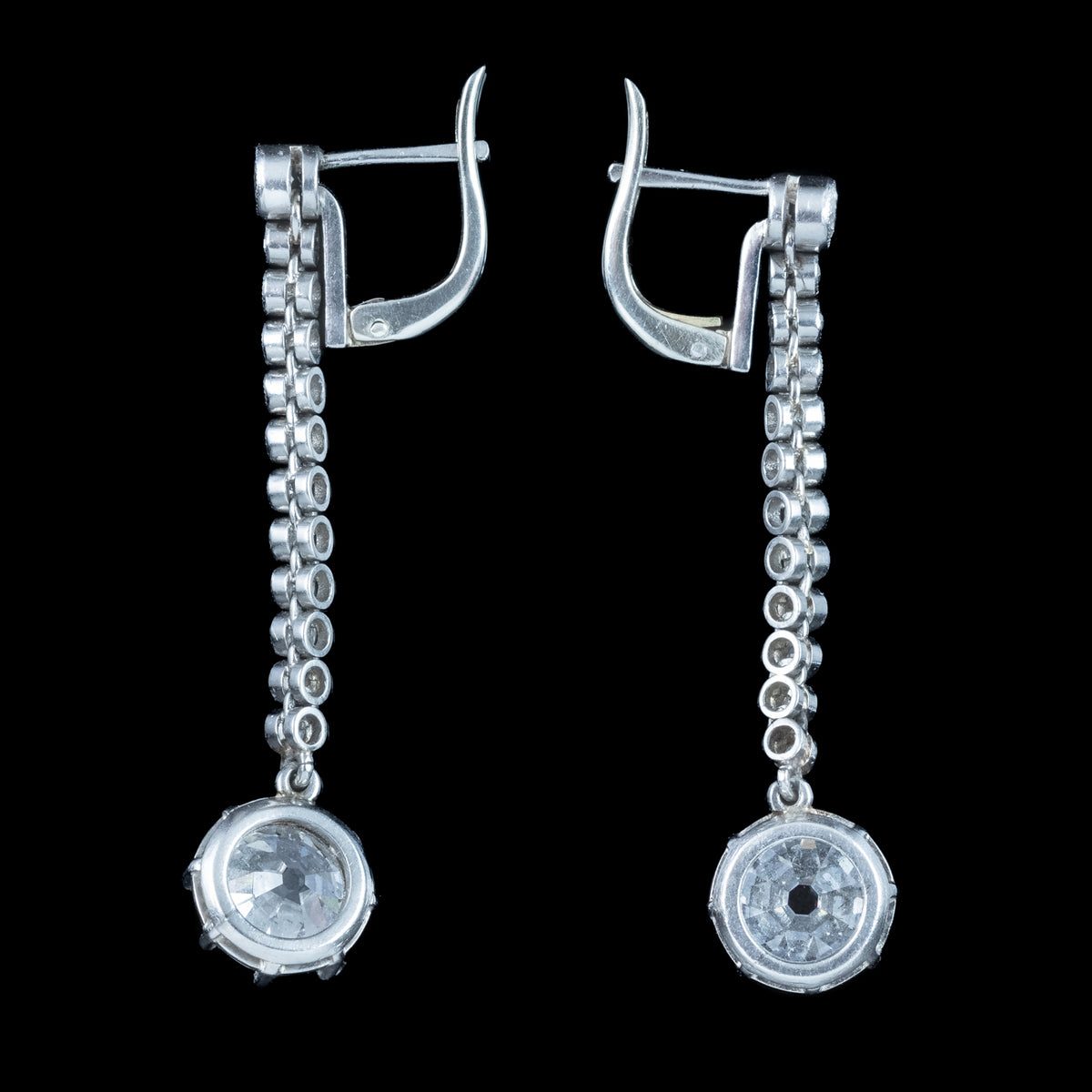 Art Deco Style Lab Grown Diamond Drop Earrings 5.85ct Total
