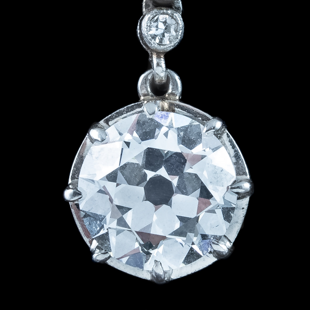 Art Deco Style Lab Grown Diamond Drop Earrings 5.85ct Total