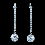 Art Deco Style Lab Grown Diamond Drop Earrings 5.85ct Total