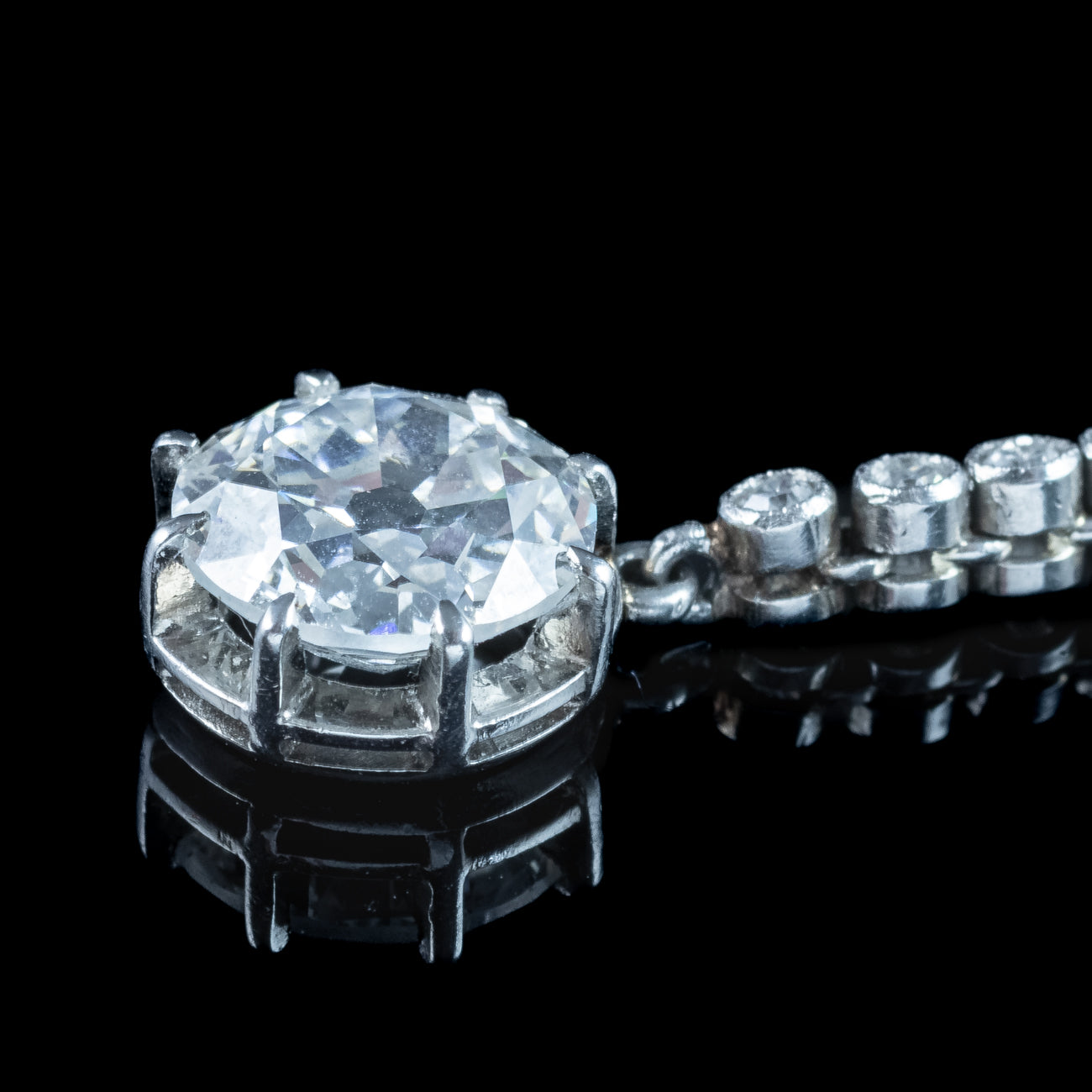 Art Deco Style Lab Grown Diamond Drop Earrings 5.85ct Total