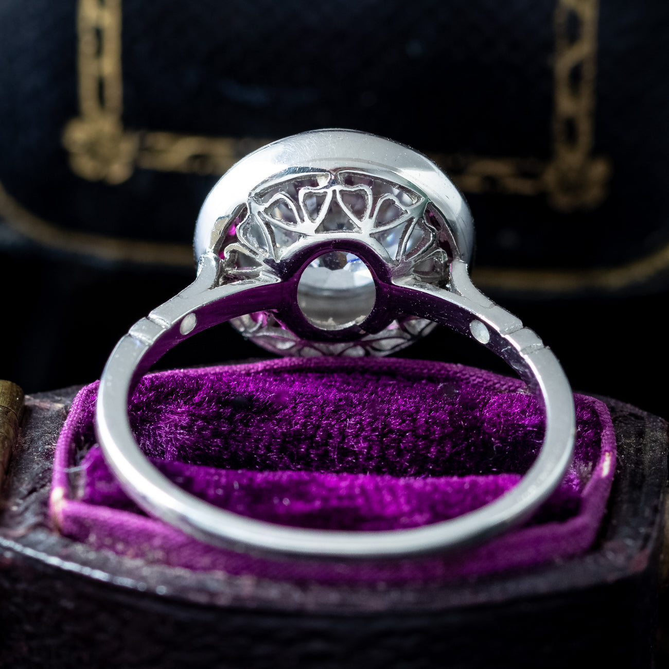 Art Deco Style Lab Grown Diamond Ruby Target Ring 2.47ct Diamond