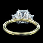Art Deco Style Lab-Grown Diamond Trilogy Ring 2.95ct Total With Cert