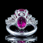Art Deco Style Pink Tourmaline Diamond Ring 9ct Tourmaline