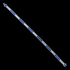 Art Deco Style Sapphire Diamond Line Bracelet Platinum 4.5ct Blue Sapphire 