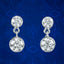 Art Deco Style Diamond Drop Stud Earrings 18ct Gold 0.80ct Diamond