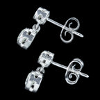Art Deco Style Diamond Drop Stud Earrings 18ct Gold 0.80ct Diamond