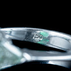 Art Deco Style Emerald Diamond Trilogy Ring 3.5ct Emerald