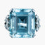 Art Deco Aquamarine Diamond Cocktail Ring 25ct Aqua