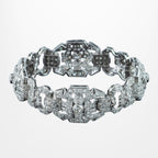 Art Deco Diamond Bracelet Platinum 9.5ct Total