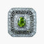 Art Deco Peridot Diamond Cluster Cocktail Ring