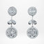 Art Deco Style Diamond Drop Earrings 18ct Gold 2.54ct Total