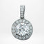 Art Deco Style Diamond Pendant 18ct Gold 1.09ct Lab Grown Diamond Centre