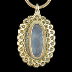 Edwardian Style Black Opal Diamond Pendant Necklace 18ct Gold Boodles