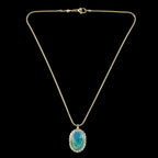 Edwardian Style Black Opal Diamond Pendant Necklace 18ct Gold Boodles