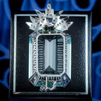 Vintage Aquamarine Diamond Pendant 18ct Gold 74.5ct Aqua