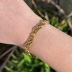 Antique Victorian French Diamond Ivy Bracelet 18ct Gold