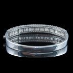 Art Deco Style Diamond Bangle 18ct Gold 8.60ct Total
