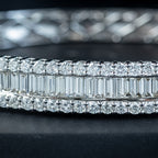 Art Deco Style Diamond Bangle 18ct Gold 8.60ct Total