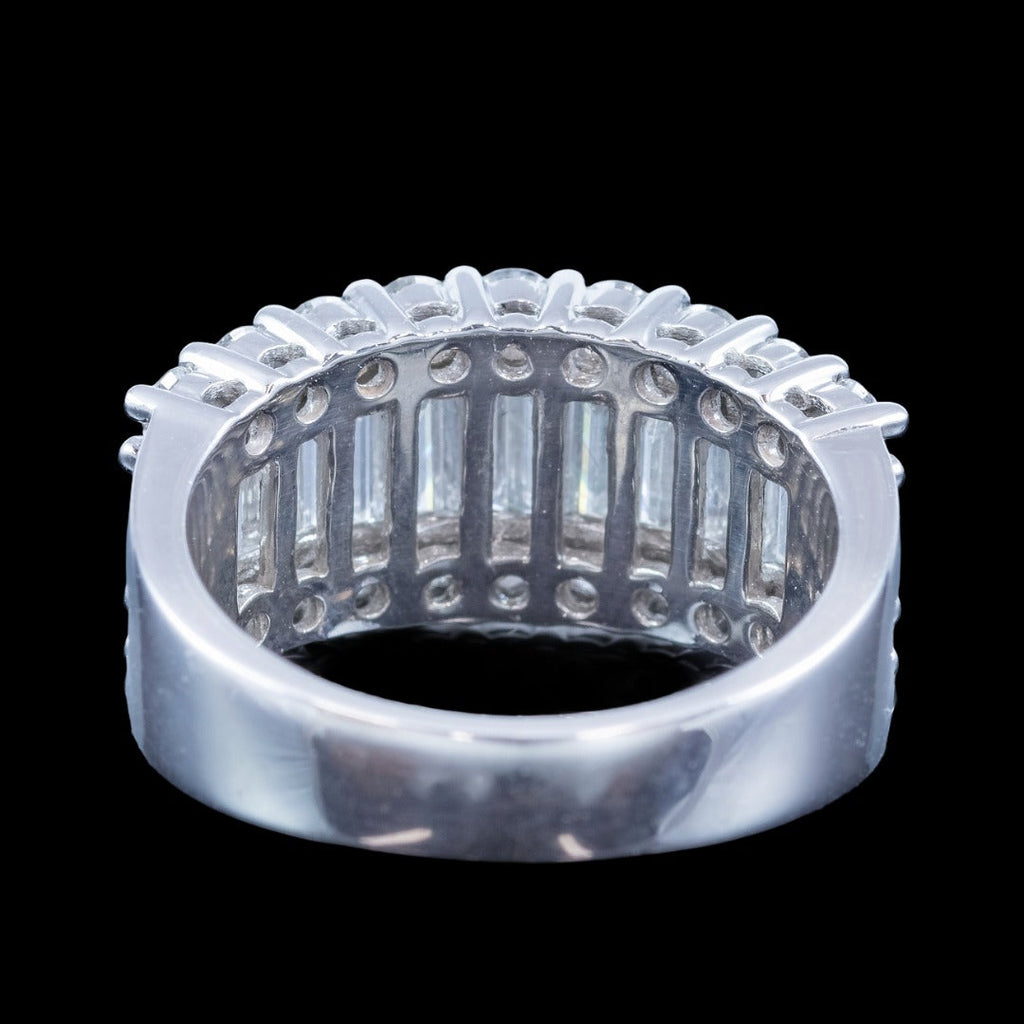 Art Deco Style Diamond Eternity Band Ring 3ct Total