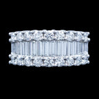 Art Deco Style Diamond Eternity Band Ring 3ct Total