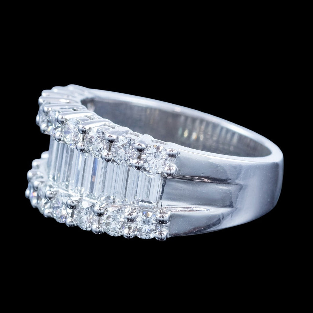 Art Deco Style Diamond Eternity Band Ring 3ct Total