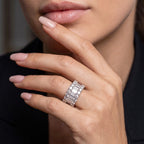 Art Deco Style Diamond Eternity Band Ring 3ct Total