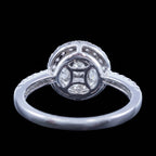 Diamond Halo Cluster Ring 0.98ct Total