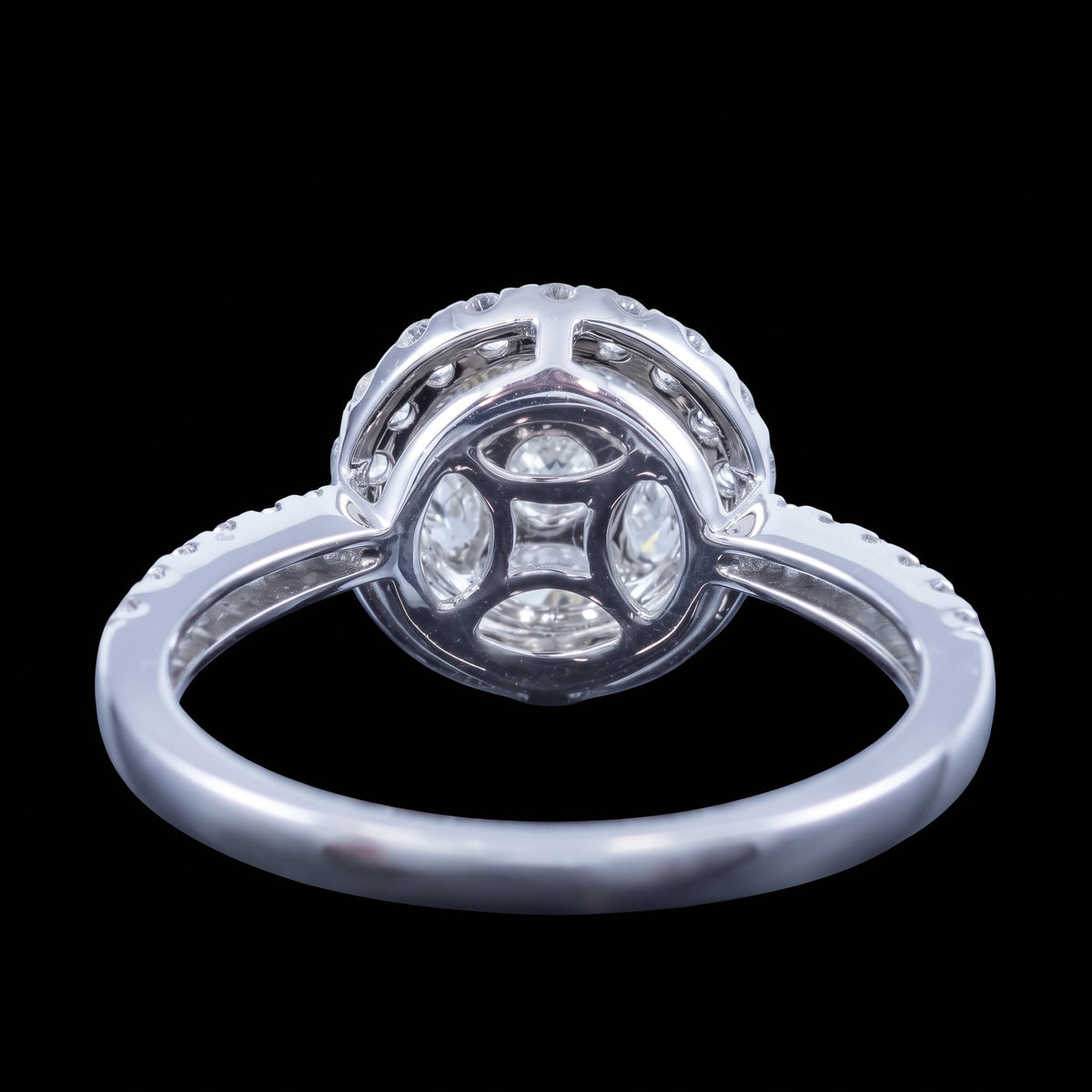 Diamond Halo Cluster Ring 0.98ct Total