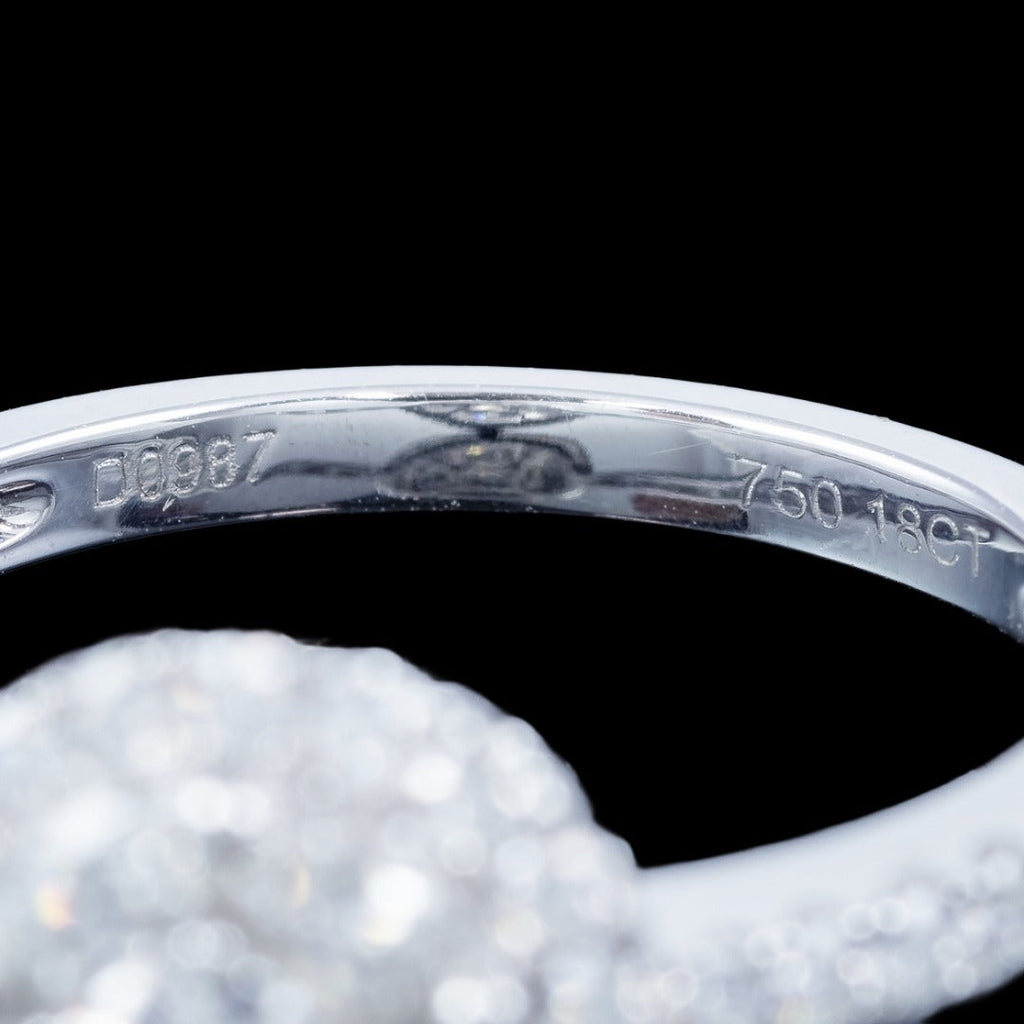 Diamond Halo Cluster Ring 0.98ct Total