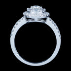 Diamond Halo Cluster Ring 0.98ct Total