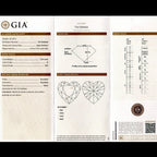 Diamond Heart Bridal Ring Set 2.22ct Total With Cert