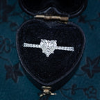 Vintage Style Diamond Heart Cluster Ring 0.76ct Total