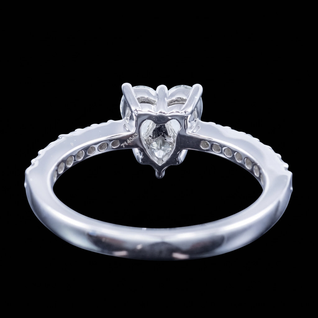 Diamond Heart Cluster Ring 0.76ct Total