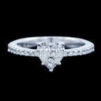 Diamond Heart Cluster Ring 0.76ct Total