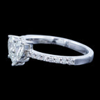 Diamond Heart Cluster Ring 0.76ct Total