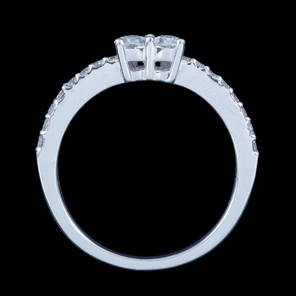 Diamond Heart Cluster Ring 0.76ct Total