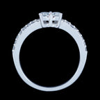 Diamond Heart Cluster Ring 0.76ct Total