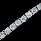 Art Deco Style Diamond Tennis Bracelet 18ct Gold 6.08ct Total