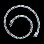 Art Deco Style Diamond Tennis Bracelet 18ct Gold 6.08ct Total