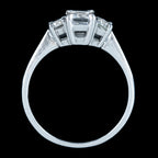 Art Deco Style Diamond Trilogy Ring 1.15ct Total