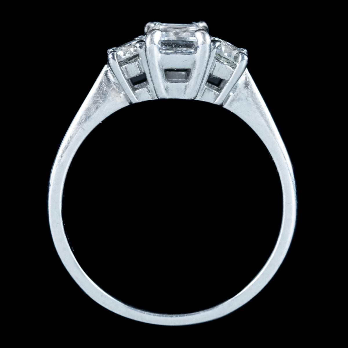 Art Deco Style Diamond Trilogy Ring 1.15ct Total