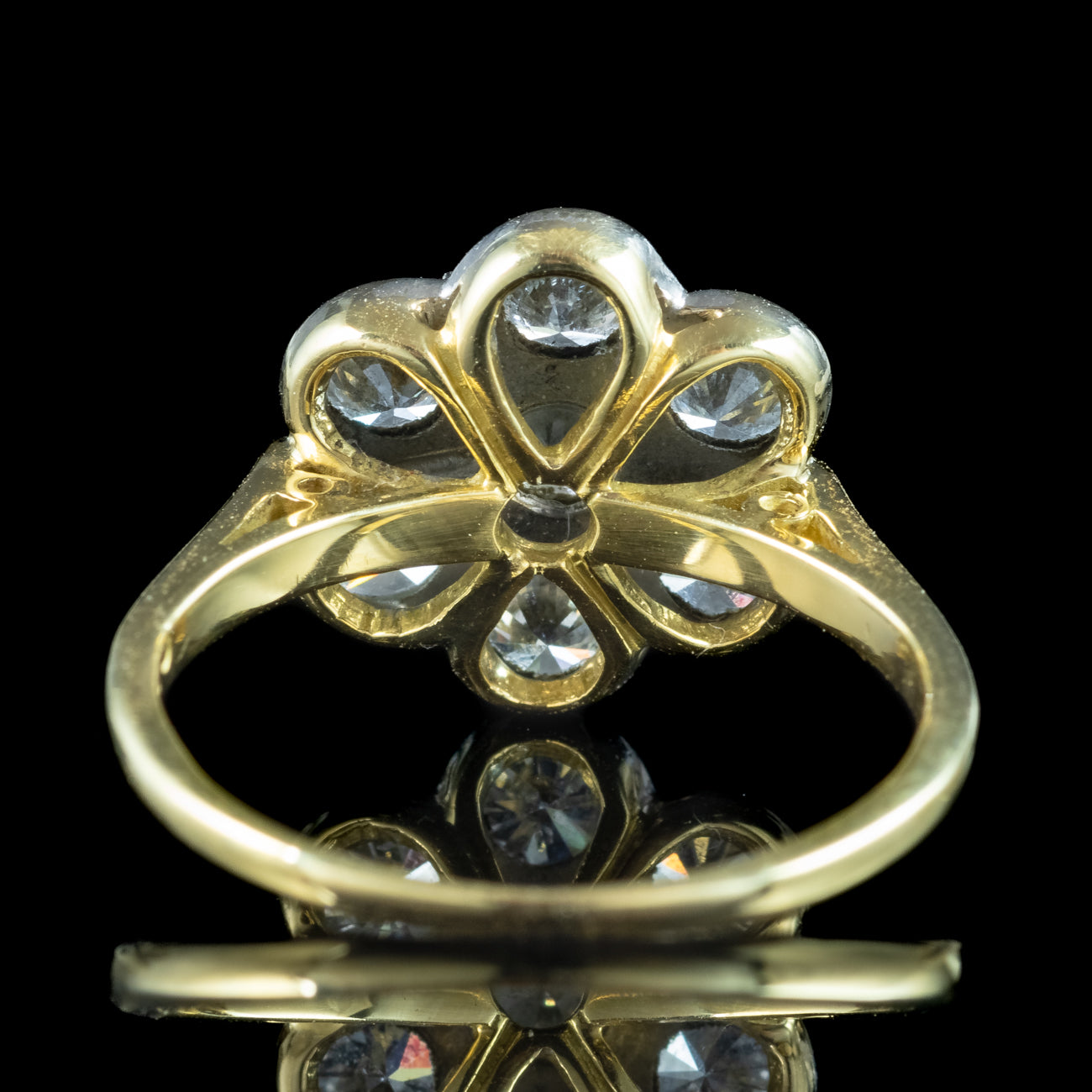 Edwardian Style Diamond Daisy Cluster Ring 1.4ct Total