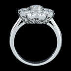 Edwardian Style Diamond Daisy Cluster Ring 2.03ct Total