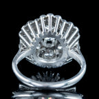 Edwardian Style Diamond Flower Cluster Ring 3ct Total
