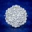Edwardian Style Diamond Flower Cluster Ring 3ct Total