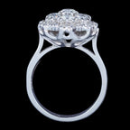 Edwardian Style Diamond Rosette Cluster Ring 2ct Total