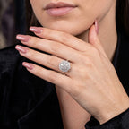 Edwardian Style Diamond Rosette Cluster Ring 2ct Total