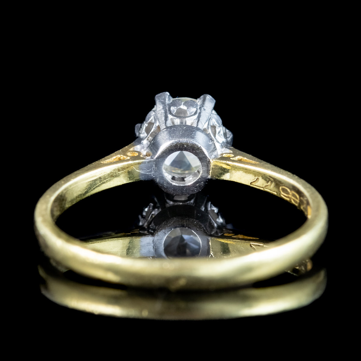 Edwardian Style Diamond Solitaire Ring 0.85ct Diamond