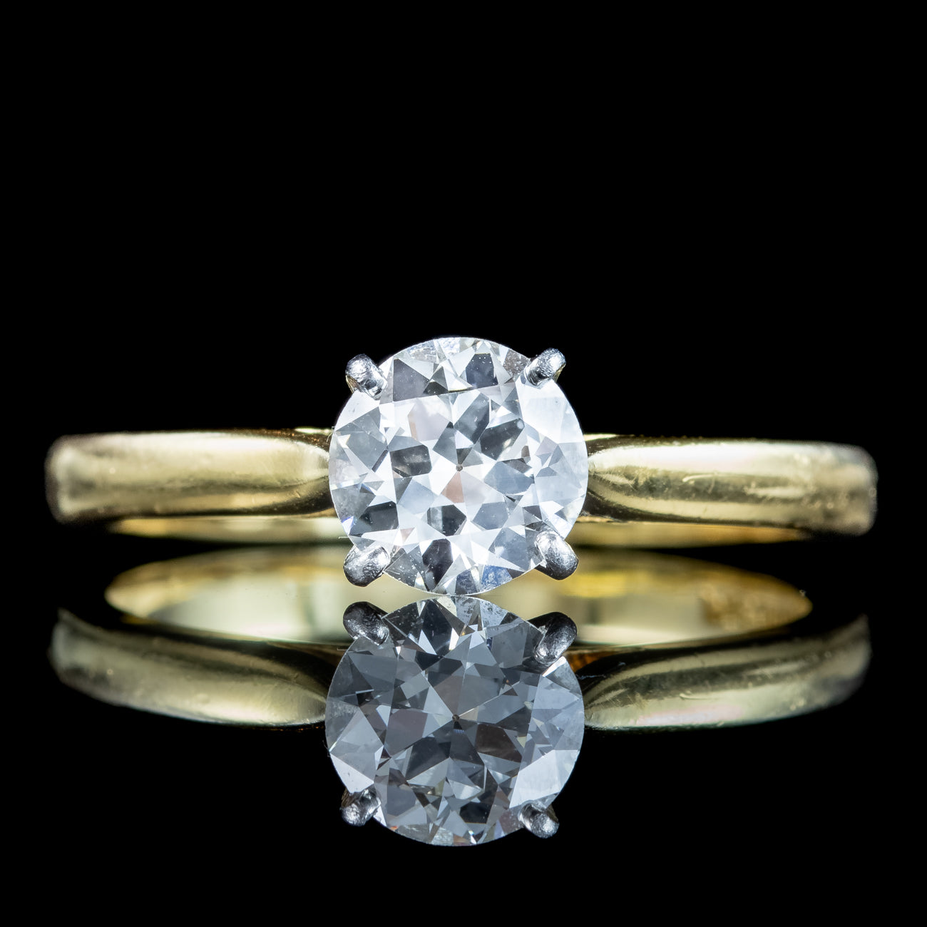 Edwardian Style Diamond Solitaire Ring 1.1ct Diamond Secondary image